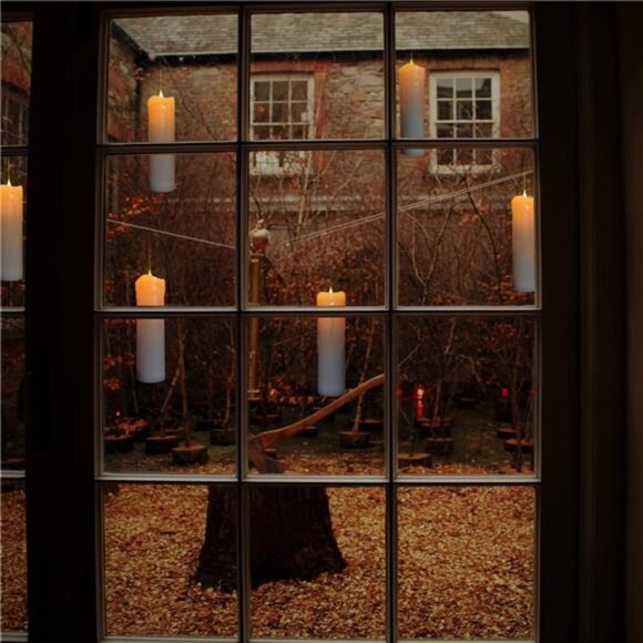 Floating Candles with Magic Wand Remote, Hanging Pillar LED Candles - Picture 6 of 7